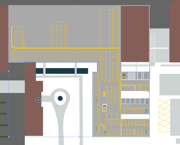 screen shot of an example requiring much redrawing to eliminate overlaps